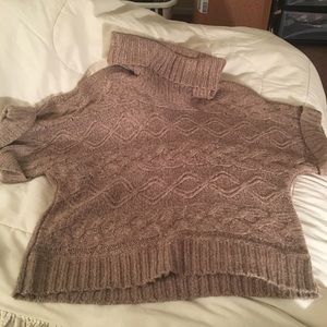 Short sleeve cowl neck sweater size Large.